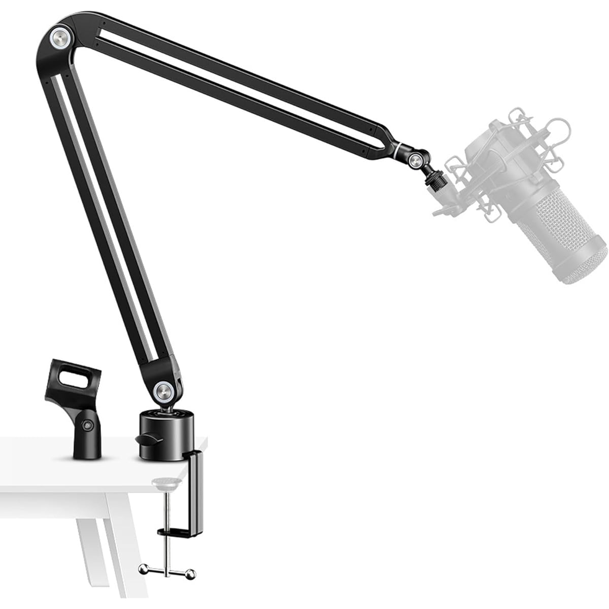 FULPMUTY Gaming Live Streaming Microphone Stand with Adjustable Arm - Perfect for Video, Gaming, Conferences, Broadcast, and Studio (Mic Boom Arm)