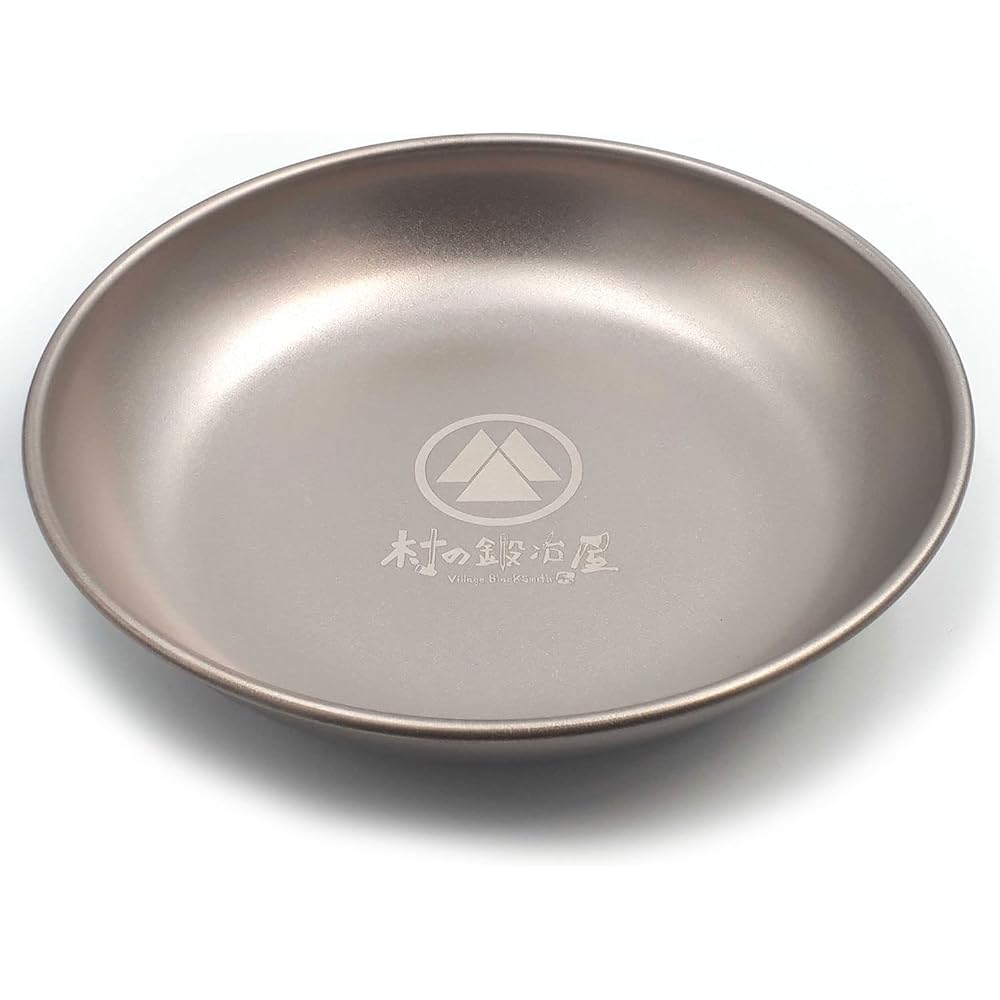 [Made in Tsubame Sanjo] Village Blacksmith Pure Titanium Deep Lunch Plate 18cm