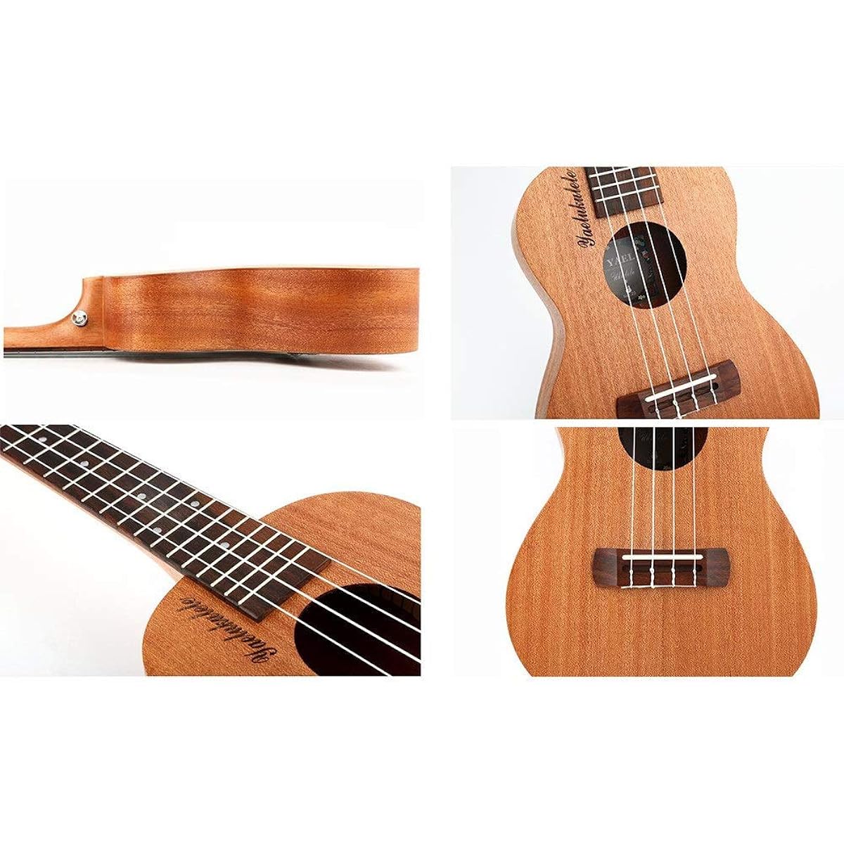 Ukulele 21 Inch Sapele Wood Traditional Soprano Ukulele Uke Hawaii Kids Small Guitar with Gig Bag for Kids Students Beginners Ukulele Sopra (Color: Wood, Size: 21 inches)