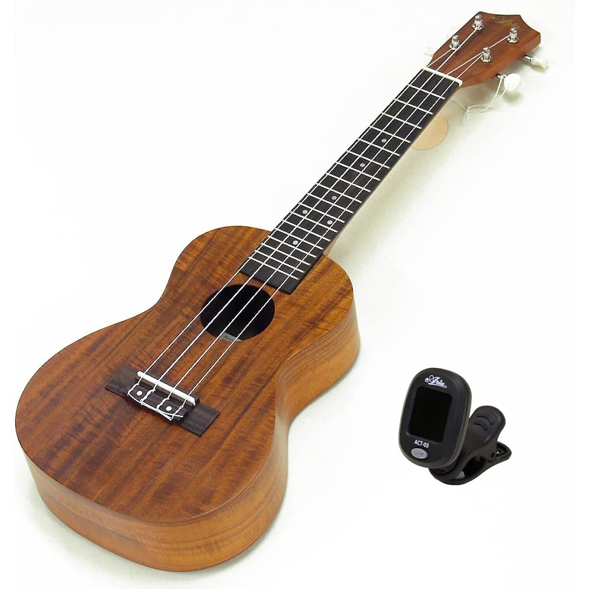 Ukulele Aria ACU-1K Concert Tuner with Case Acacia Core Aria (Gorgeous tone like Hawaiian Koa) (Suitable for solo) (u)