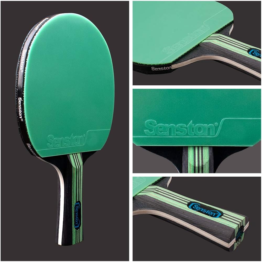 Senston Table Tennis Set, 2 Table Tennis Rackets, 1 Portable Bag, 3 Ping Pong Balls for Beginners, Medium and Advanced Players for Training and Matches