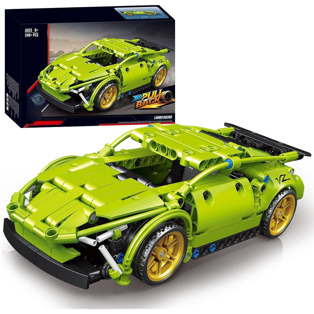 HEGOAI Champion Racing Car Building Set Toys 1:18 Scale Sports Car DIY Toys for Boys 7 8 9 10 11 Car Lovers 248 Pieces
