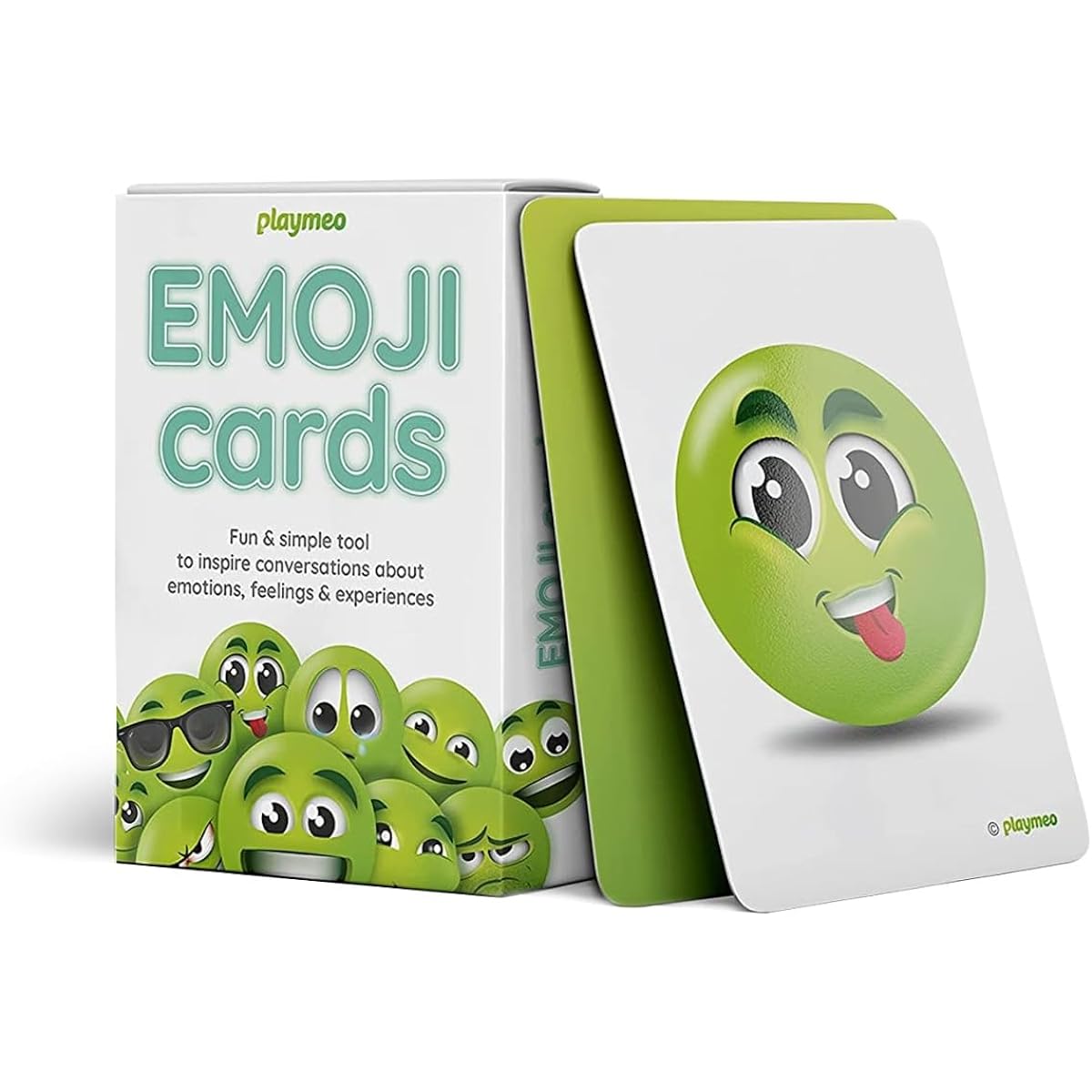 Emoji Cards - 50 Unique Flash Cards | Fun Icebreaker & Team Building Tool to Stimulate Conversations About Emotions, Feelings & Experiences