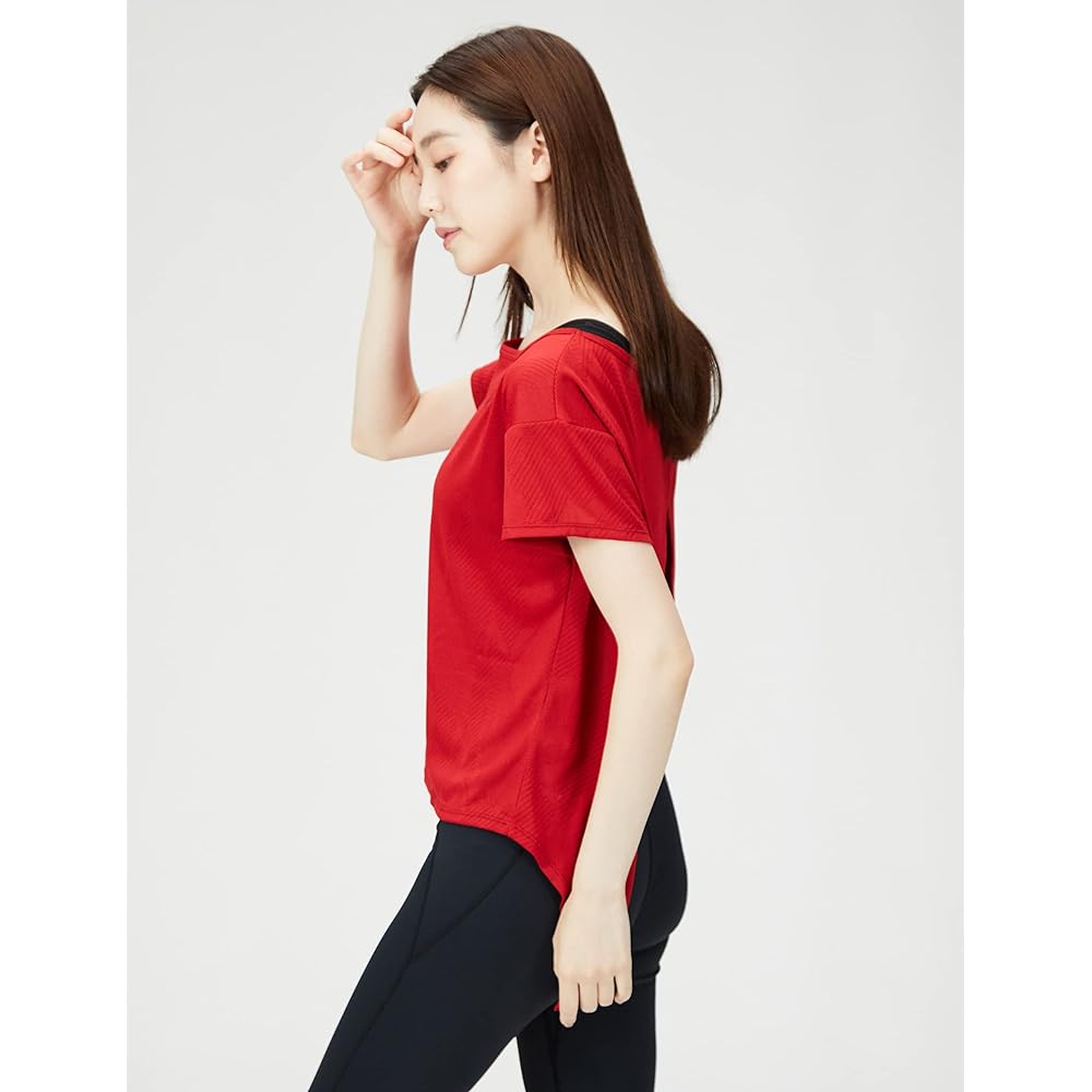 [ASICS] Training Wear Dry Open Back Jacquard Short Sleeve Shirt 2032C425 Women's