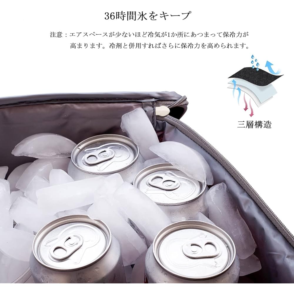 Solotour Soft Cooler Insulated Bag Cooler Box [Bottom Plate/Side Panel/Waterless Zipper] Outdoor Camping Shopping 20/30L