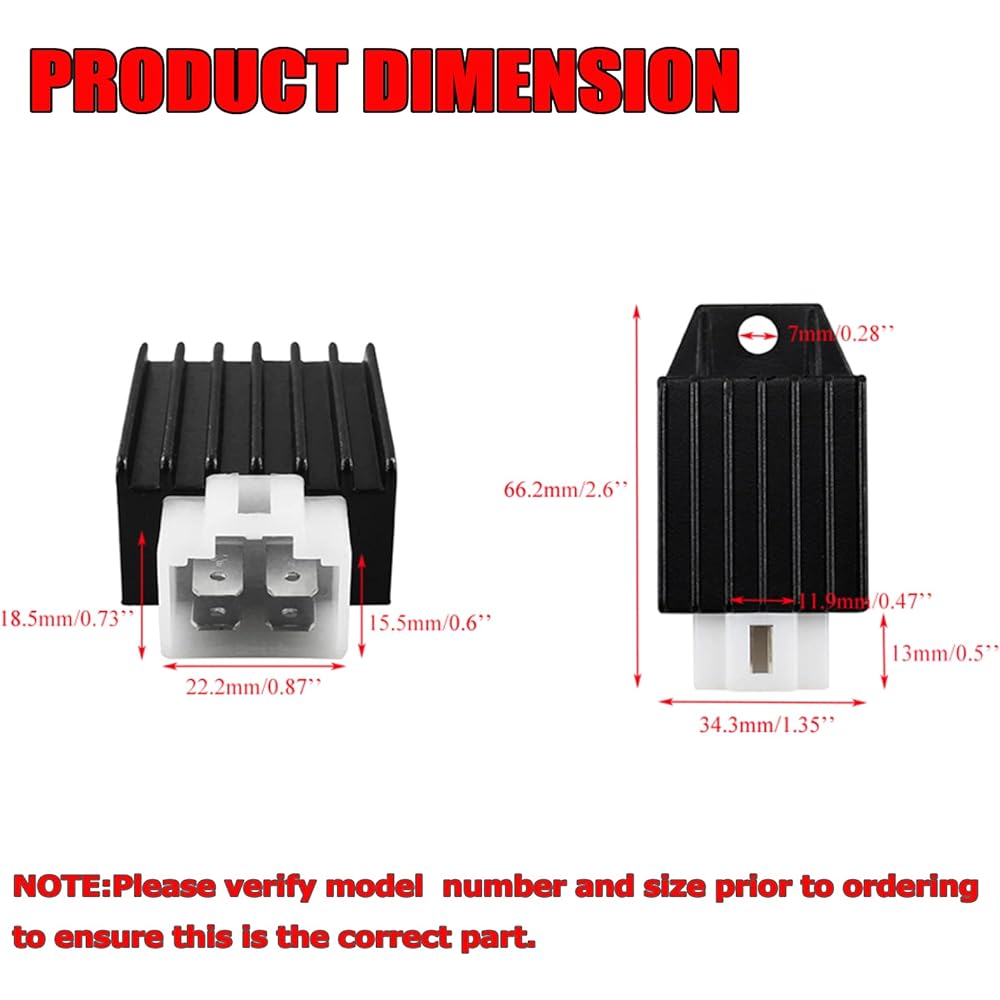 VOLTAGE REGULATOR 50CC 90 110CC 150CC 250CC ATV MOPED SCOOTER KAZUMA ROKETA SUNL - Foto 4