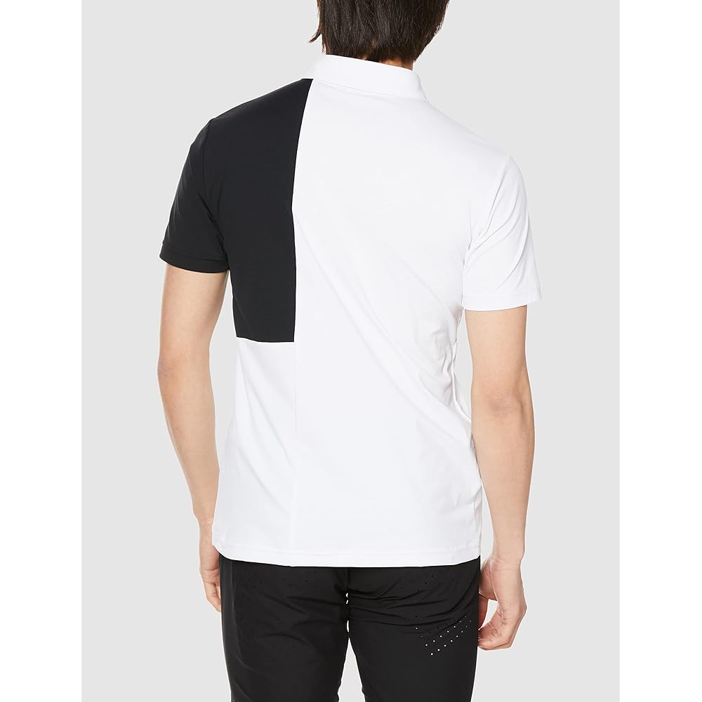 [DESCENTE] Short Sleeve Shirt Sweat Absorbent Quick Drying UVCUT UPF50+ Stretch Switching Design Logo Print Golf DGMVJA05 Men's