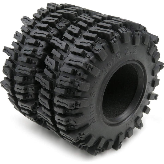 2pcs RC 2.2 Mud Slinger Tires Crawler Tires 124mm/4.88inch Height Fit for 2.2 Beadlock Wheel Rims