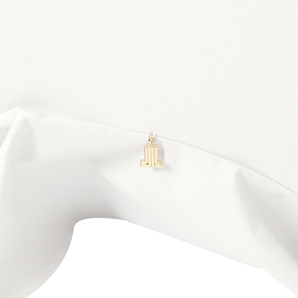 LANVIN en bleu Folding Umbrella Parasol [For Sunny or Rainy Days, Blackout] 50cm Flare Frill 2 Folding Umbrella 11572 Off White