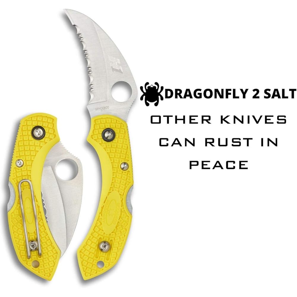 Spyderco Dragonfly 2 Salt Hawkbill Wave Blade C28SYL2HB