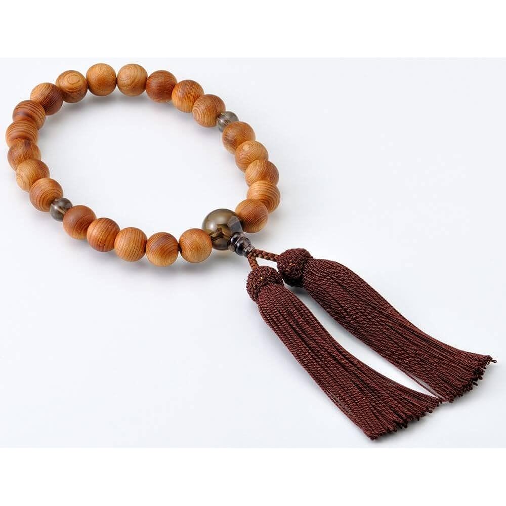 Kyoto prayer beads Yakusugi (one-handed for men) (brown crystal)