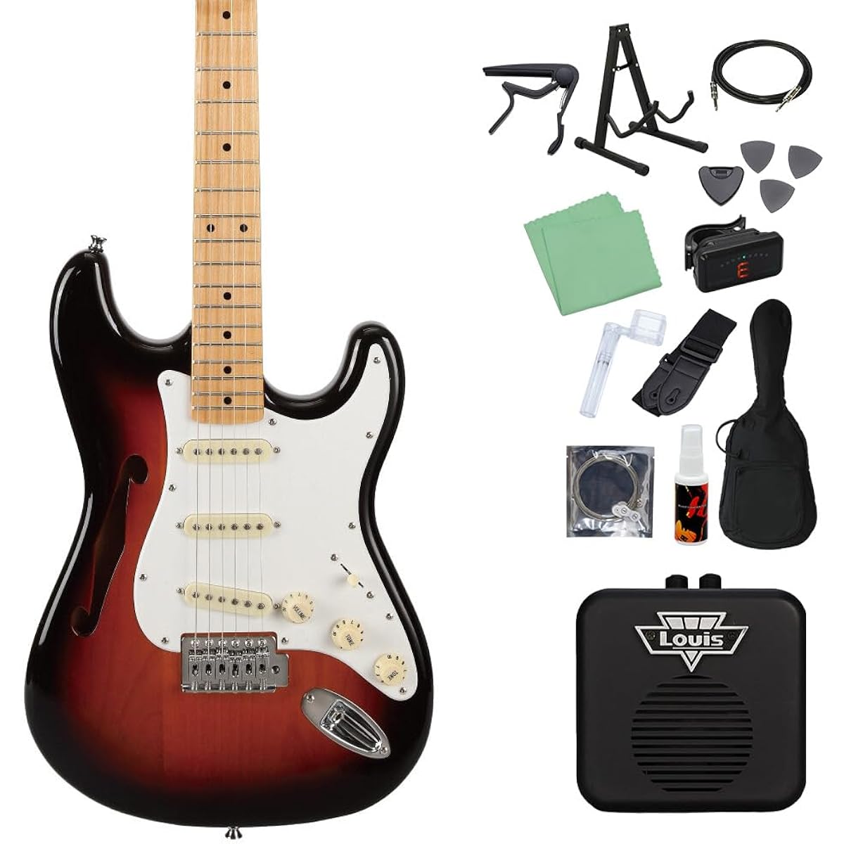 SX SST/ALDER/H 3TS 14-piece electric guitar beginner set [with mini amp] SX