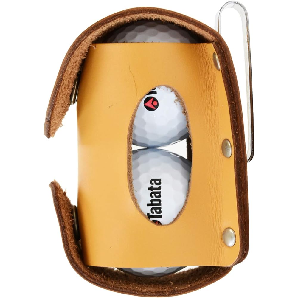 Tabata Golf Ball Case Ball Pouch 2 Pieces Genuine Leather Golf Round Supplies Genuine Leather Ball Holder GV0884