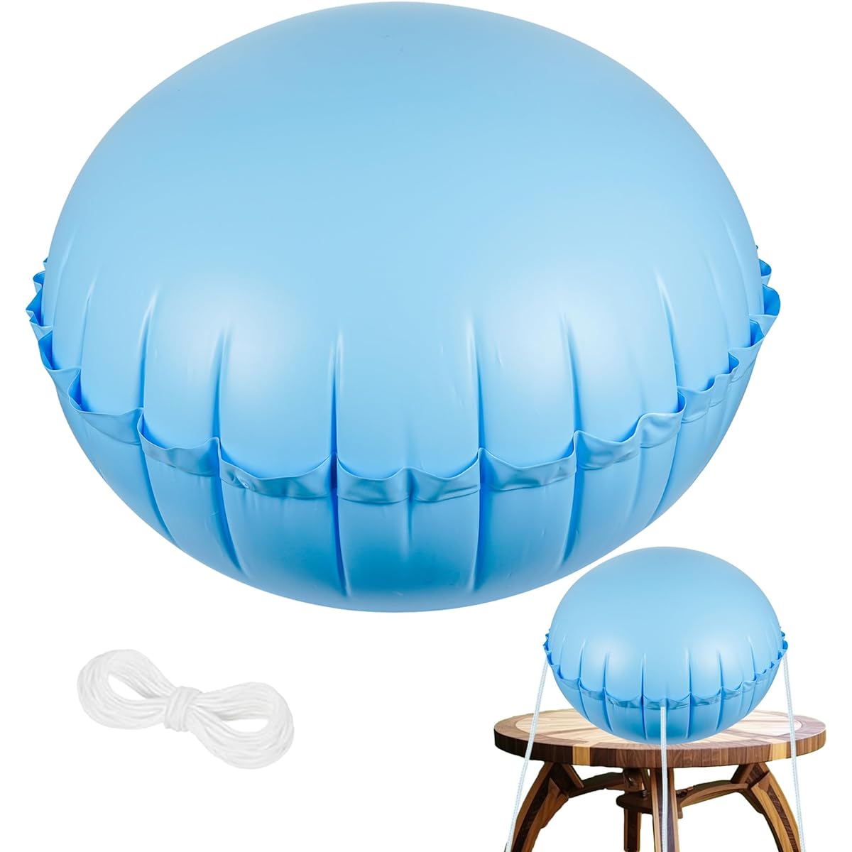 Wazitin Pool Air Pillow PVC Ice Equalizer Above Ground Winter Pool Cover 4ft Diameter Winter Pool with Rope Inflatable Pool Pillow 1pc