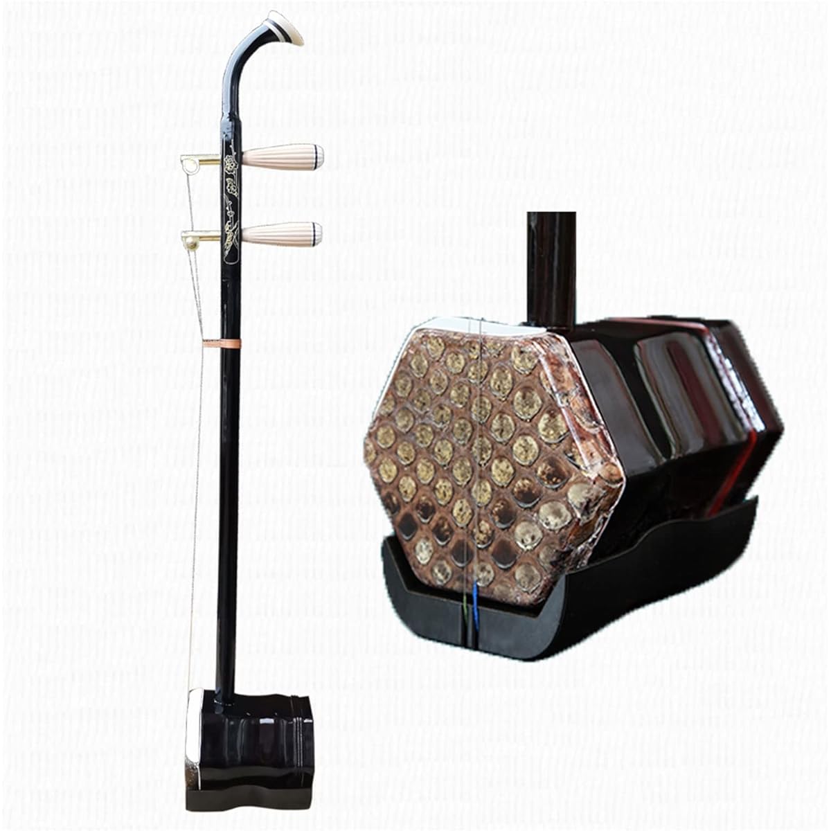 Erhu Huqin Ebony Erhu Instrument Professional Stringed Instrument Maker Handmade Volume is Loud and Pure