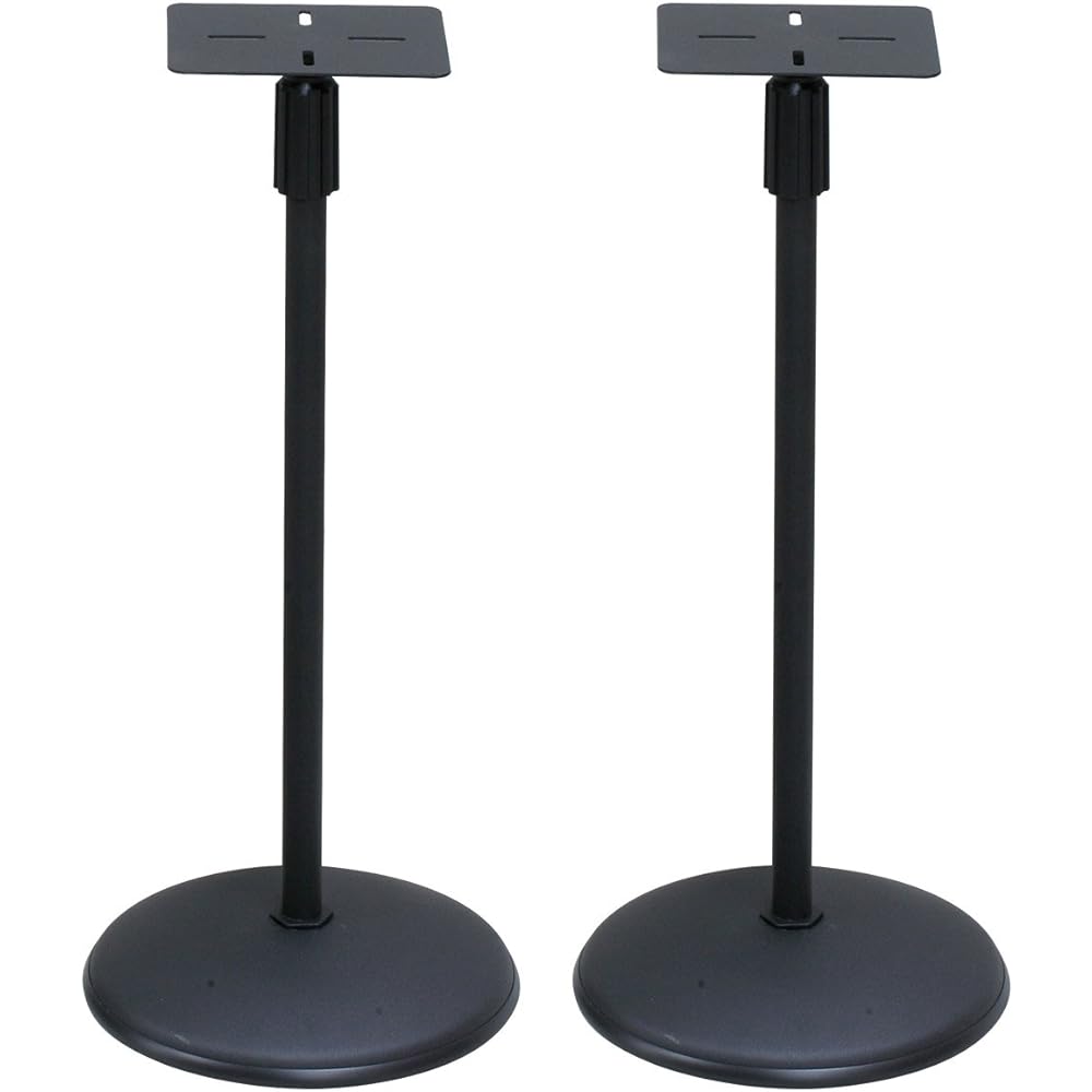 Kiktani Speaker Stand Top Plate: 150mmX120mm Height: 575mm~1,045mm with Insulator AV-SPS Black