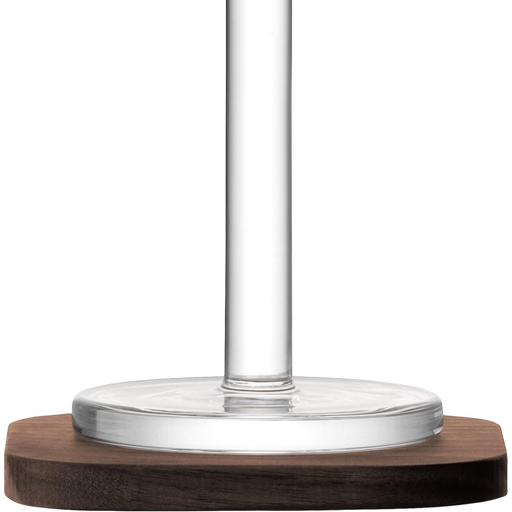 LSA Cocktail Glass & Wood Coaster Clear 250ml CITY BAR G1231-10-301 Set of 2