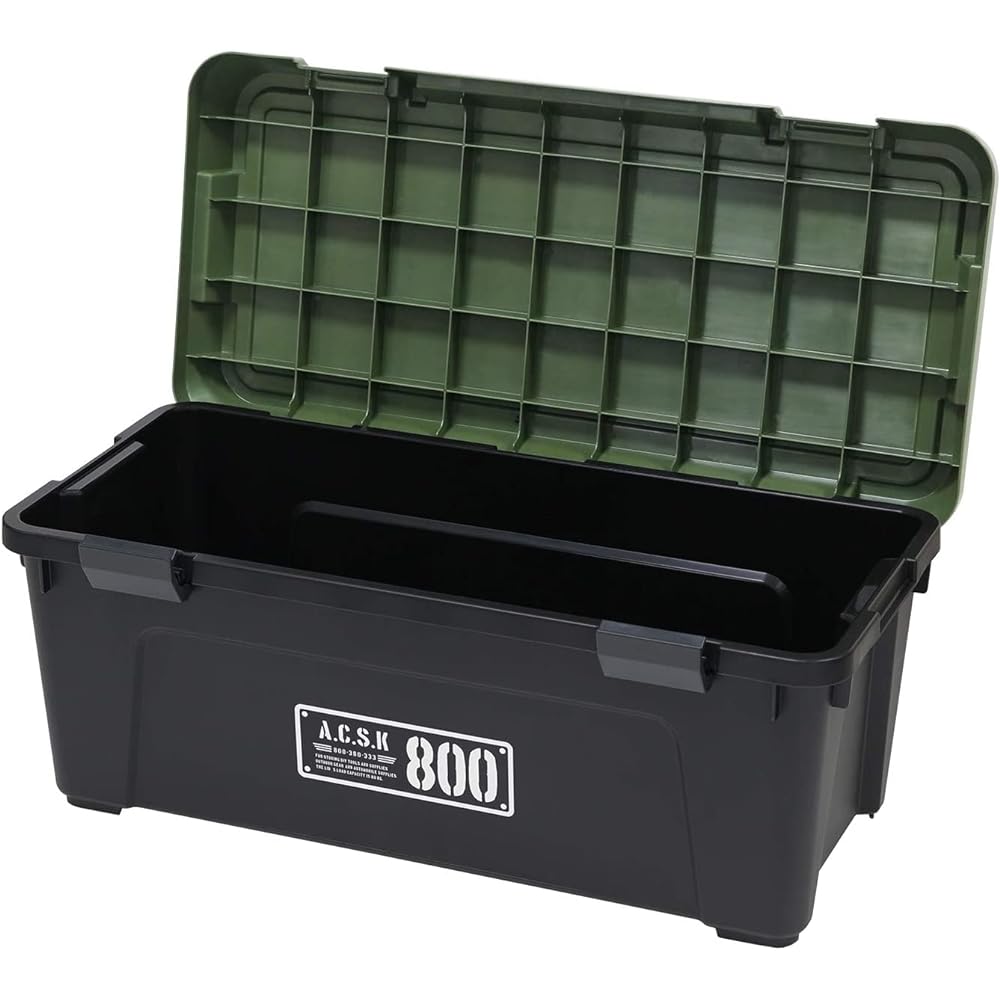 JEJ Astage Storage Box, Made in Japan, Outdoor Camping, Stepstool, Load Capacity 80kg, Car Mounted, Stackable [X Series Active Stocker 800X] Width 80 x Depth 38 x Height 33cm, Set of 4