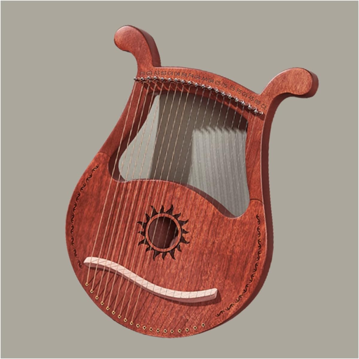 WowZza Lyra 19 Strings Beginner Portable Small Harp Lyra Instrument for Beginners Lyra Harp/2