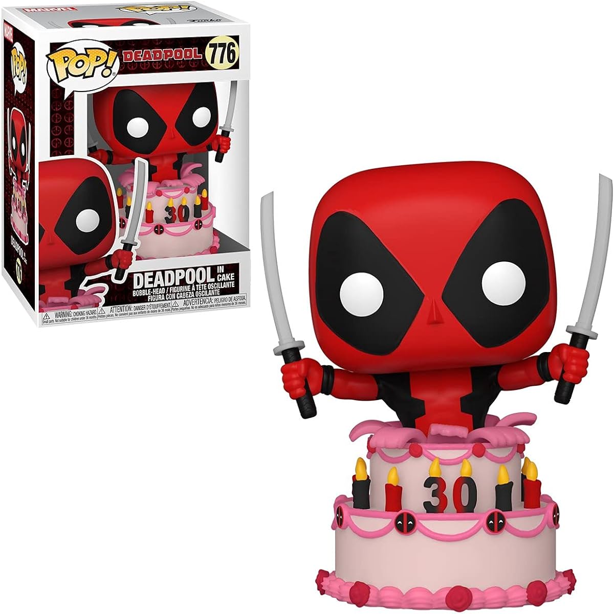 Deadpool in Cake Pop #776 Pop Marvel Deadpool Vinyl Figure (Includes EcoTek Protector to Protect Display Box)