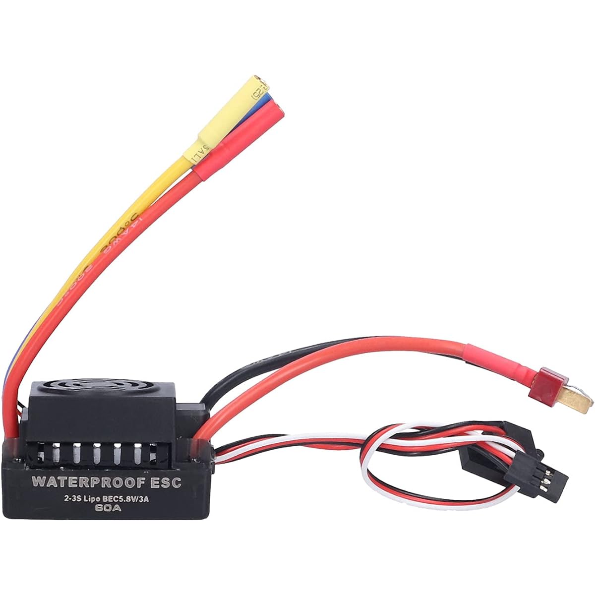 Qiilu 3S Esc Brushless Motor and Esc Plastic 60A Rc Brushless Waterproof Electronic Speed Controller Esc 1 10 for Remote Control Car