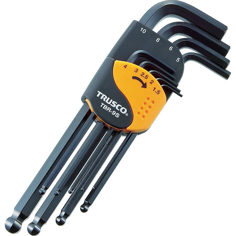 TRUSCO Ball Point Hex Wrench Set (Standard Type) 16 Pieces TBR-16S