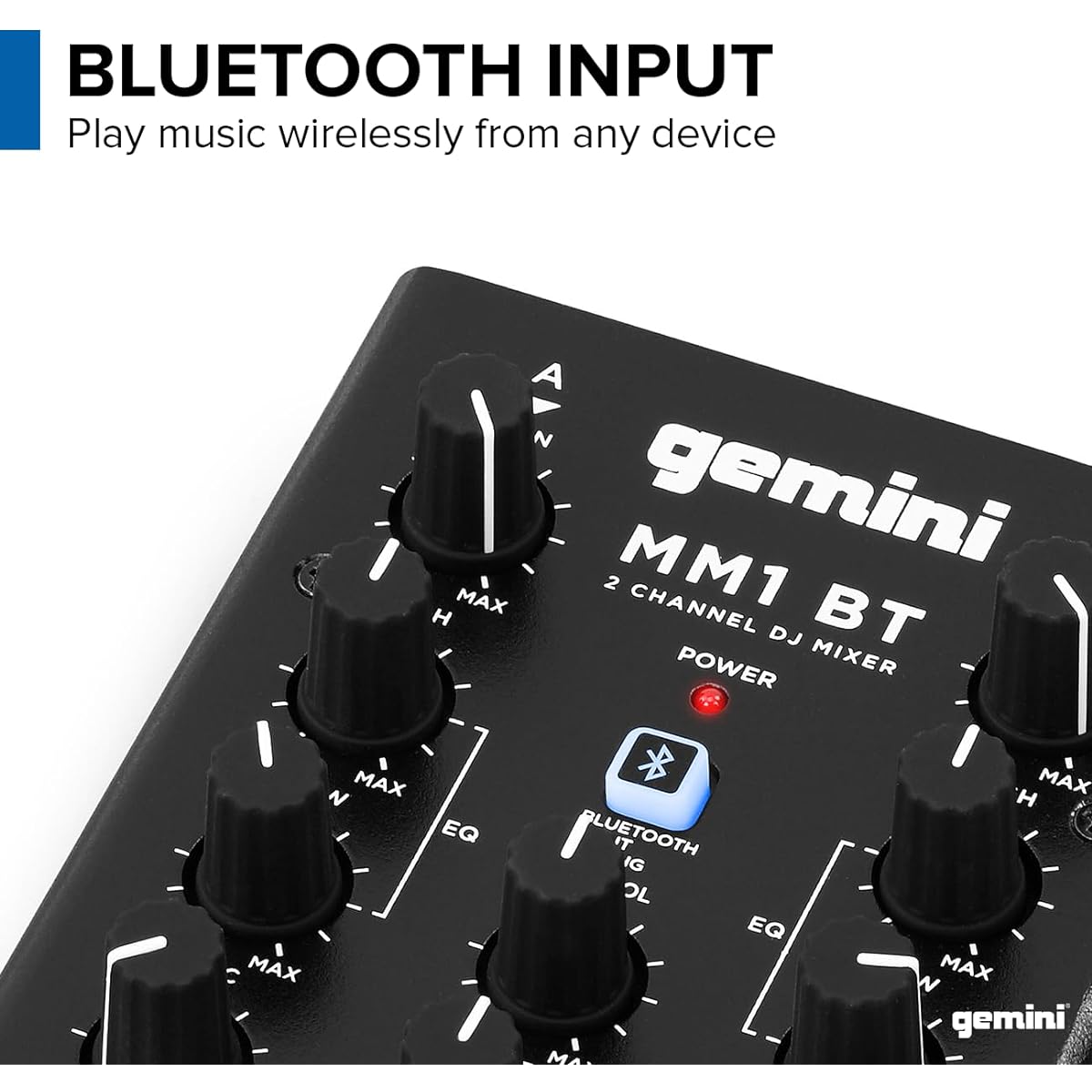 Gemini Sound GEMINI DJ mixer portable 2ch stereo mixer MM1BT with Bluetooth connection function [Domestic genuine product]