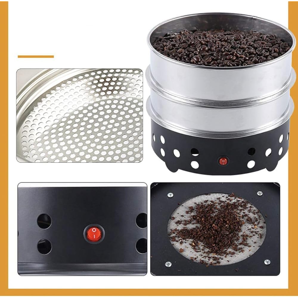 Bounabay Coffee Bean Cooler Coffee Roasting Cooler Double Layer 600g Commercial Use Home Use 100-110V