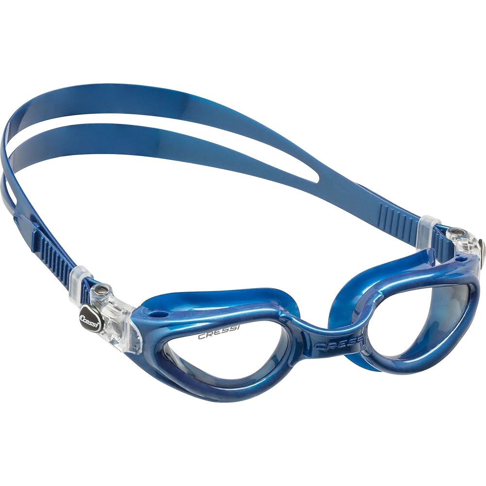 CRESSI Swimming Goggles Unisex [RIGHT] Curved Lens UV Protection, Scratch Prevention, Shatterproof Treatment [Genuine Product]