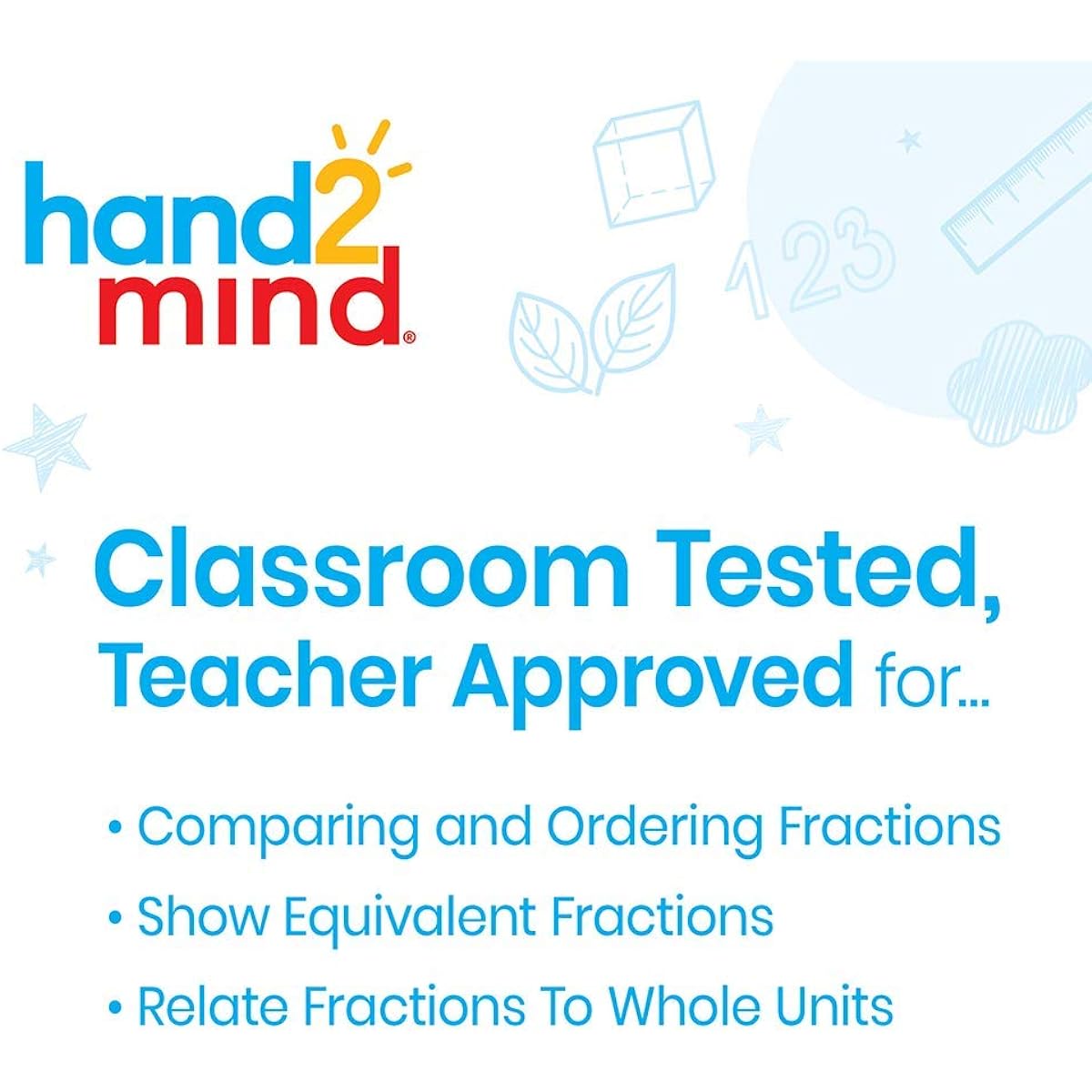 ETA hand2mind Magnetic Rainbow Fraction Circle for Teachers with Measurement Rings and Activity Guide