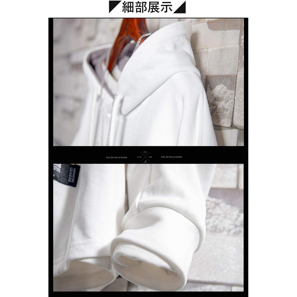 [Poperdision] Hoodie, Men's Sweatshirt, Men's Stylish Hoodie, Large Size, Hooded, Plain, Long Sleeve, Pullover Top, Simple, Casual, Spring, Autumn, Winter, Clothes