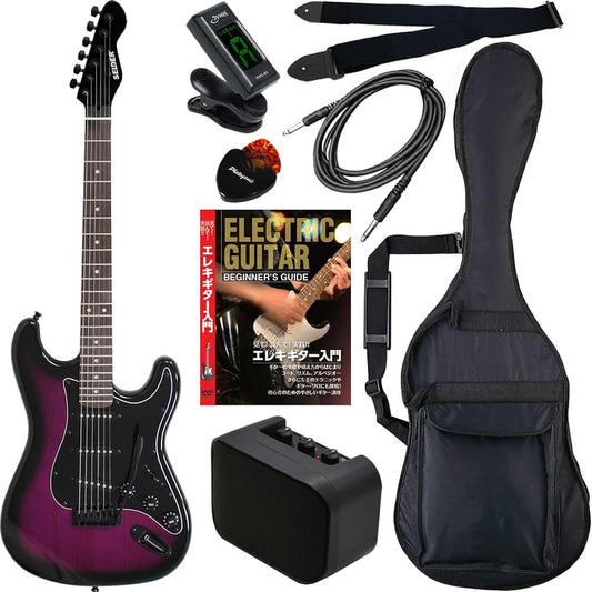 SELDER Electric Guitar Stratocaster Type Sakura Musical Instruments Original ST-16/BPP Beginner Introductory Limited Set