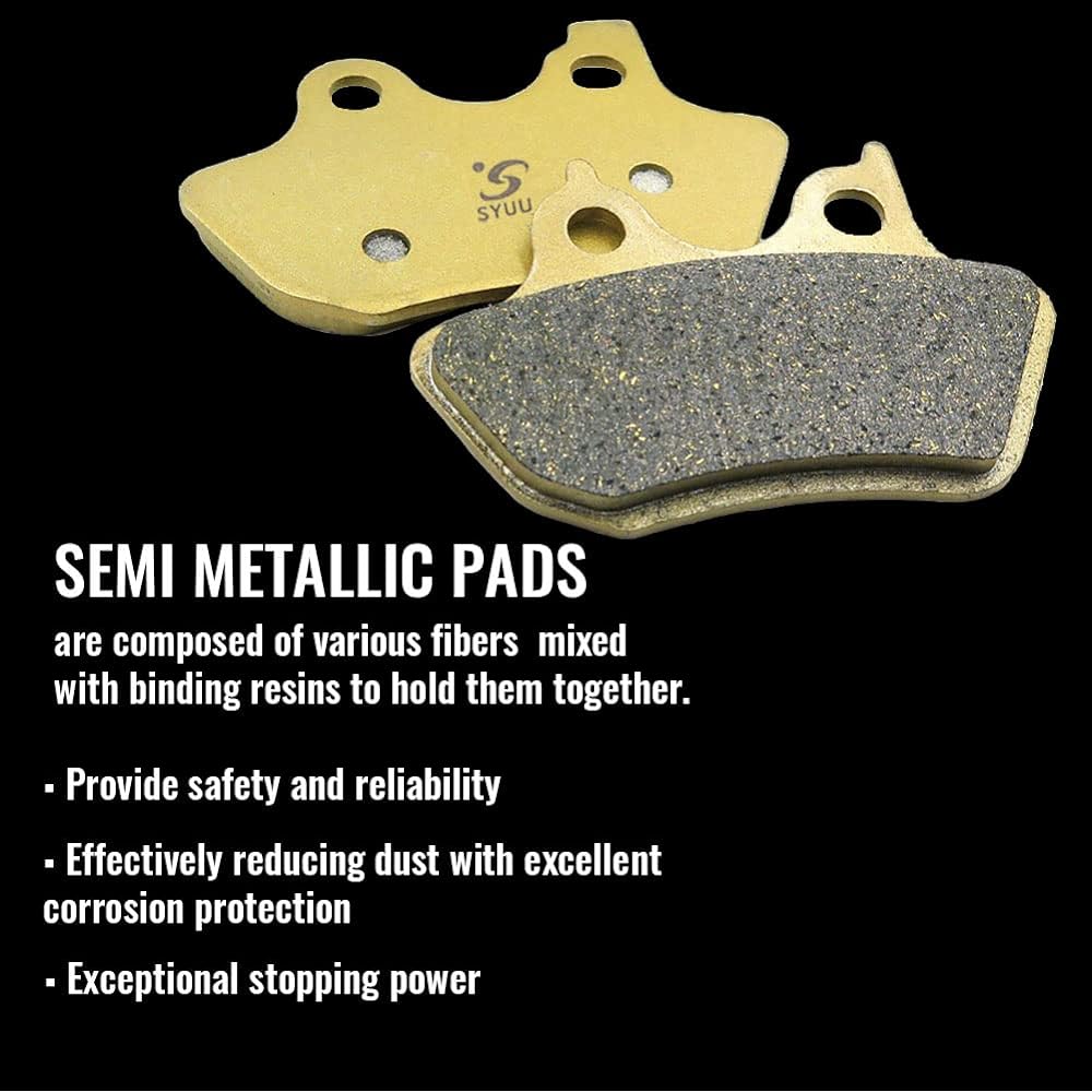 SYUU Motorcycle Replacement Front Rear Brake Pads Brake Pads for Harley-Davidson XLH/XL Sportster 883 1200 XL 1200 C Sportster Custom XL 883 Sportster Standard 2000-2003 FA400F FA400R