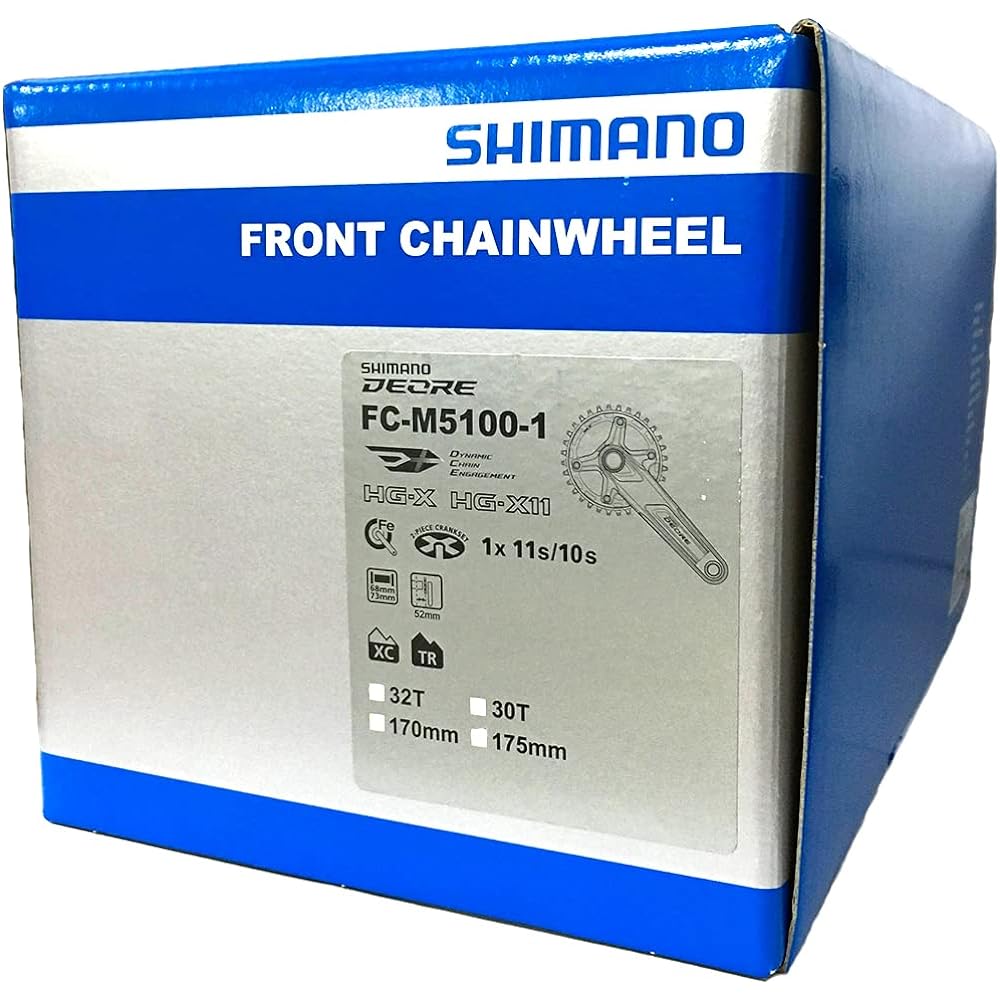 SHIMANO Crankset FC-M5100-1 10/11s 175mm 30T EFCM51001EXA0 DEORE