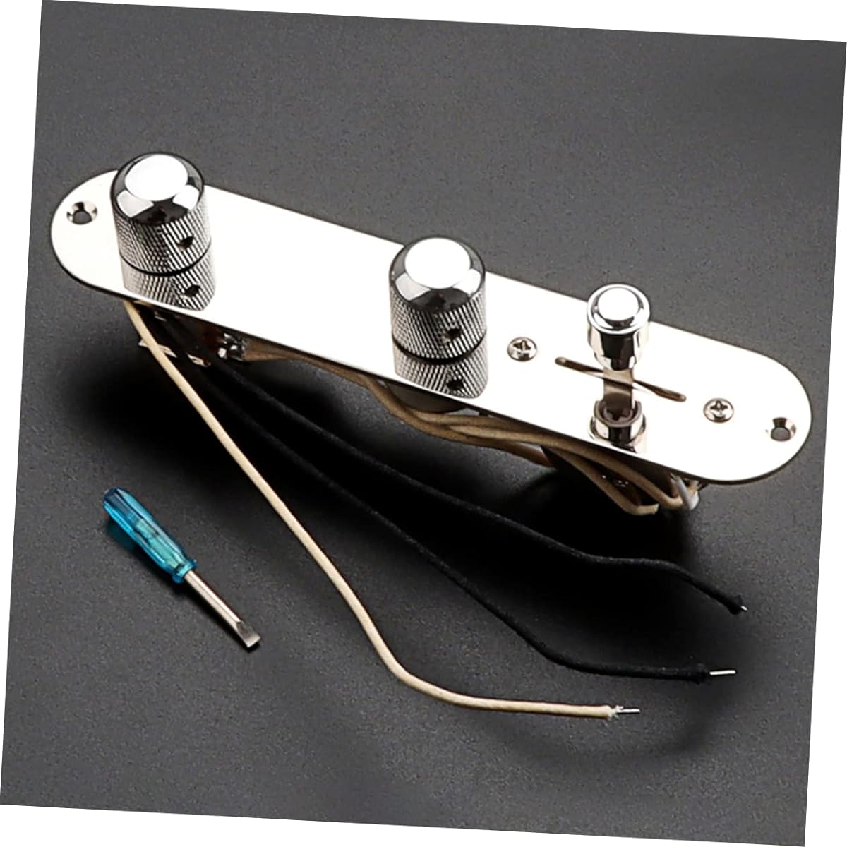 VICASKY Set of 4 Iron Line Control Plate Metal Guitar Parts Bass Accessories Guitar Harness Knobs Guitar Parts Bass Guitar Pickup Wire Harness Guitar Accessory