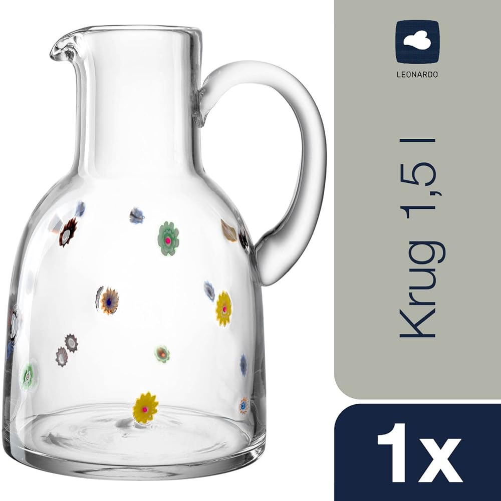 LEONARDO Water Jug Carafe 1500ml FIORI 038891