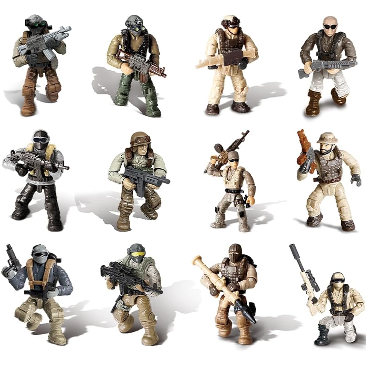 ENHANA WWII Building Blocks Army Military Toys, 4 Military Figures and Armor Toys, Thunder Container Command Operation Building Blocks Toys Battle Set for Kids