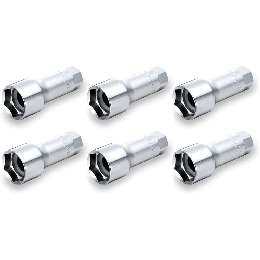TONE Plug Socket (Hexagonal/With Magnet) 3P-18S-6S Plug Angle 9.5mm (3/8") Width Across Flats 18mm 6 Pieces