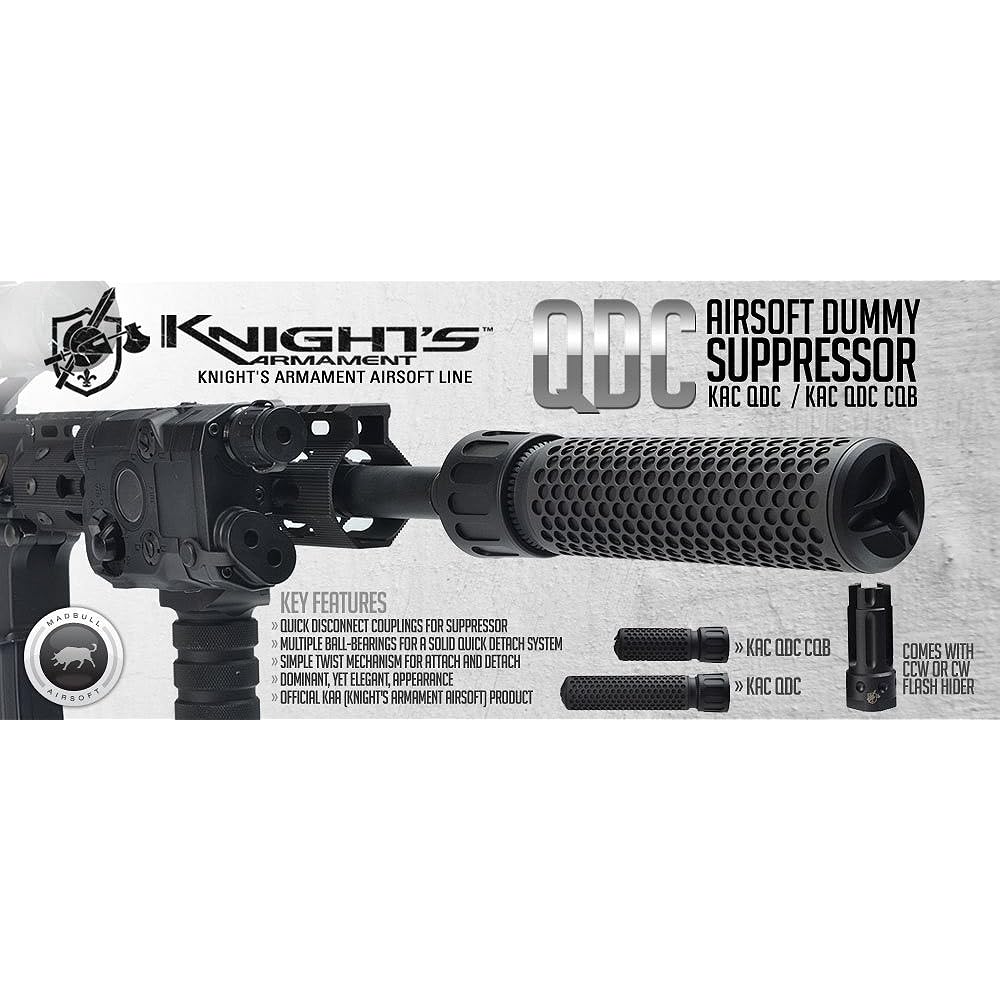 Night Armor Suppressor KAC QDC CQB Airsoft Dummy Suppressor Reverse Screw K03-002CCW