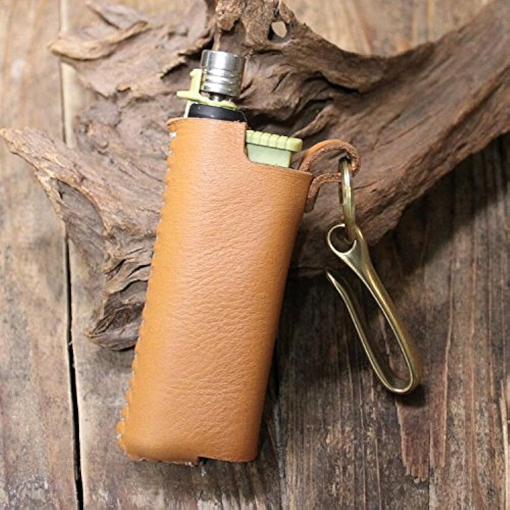 What will be will be SOTO Slide Gas Torch Handmade Genuine Leather Cover Outdoor Camping Leather Color (Dark Brown) Stitching (Generation)