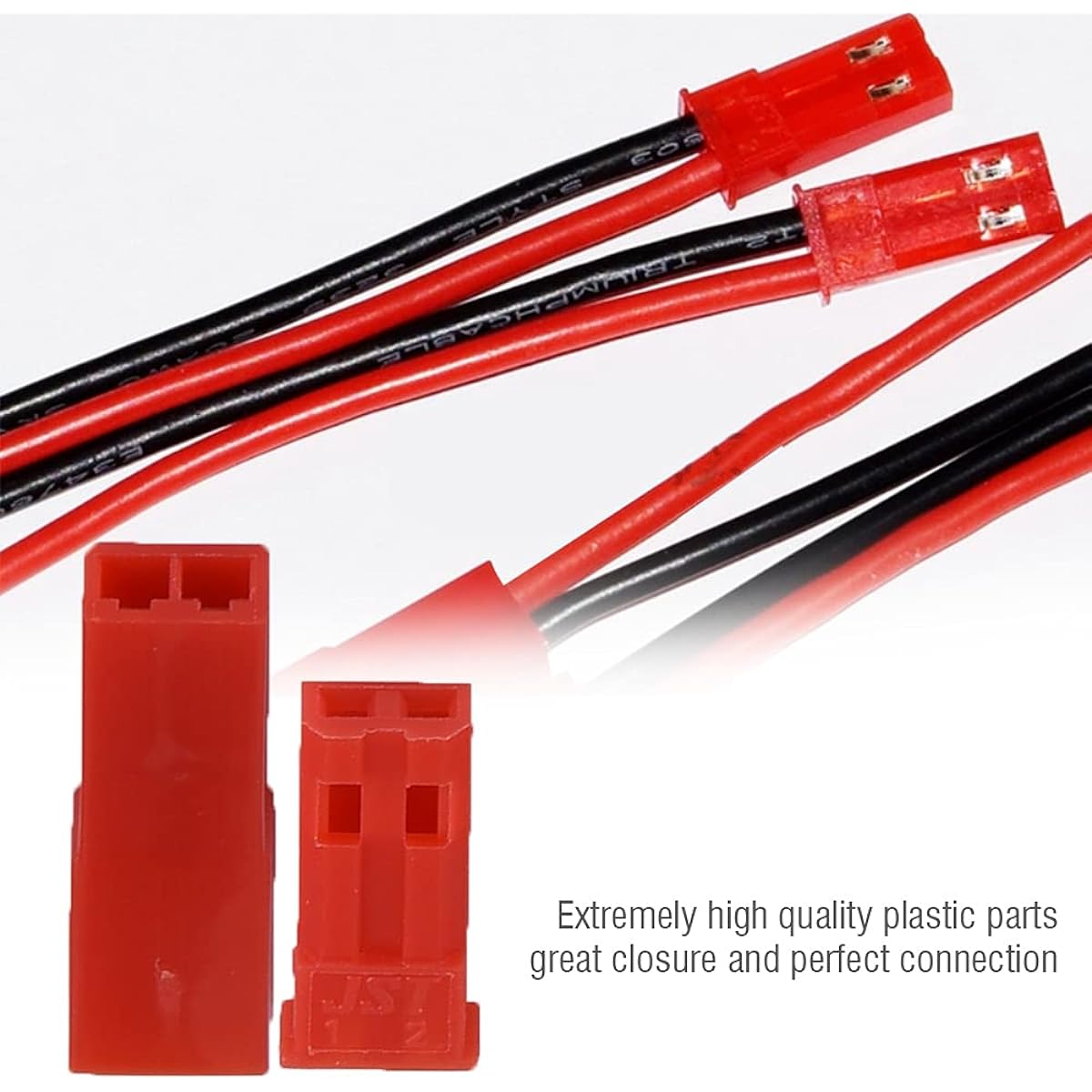 RiToEasysports JST Plug Connector JST Female and Male Plug Battery Red Color Housing & Connector Tweezers