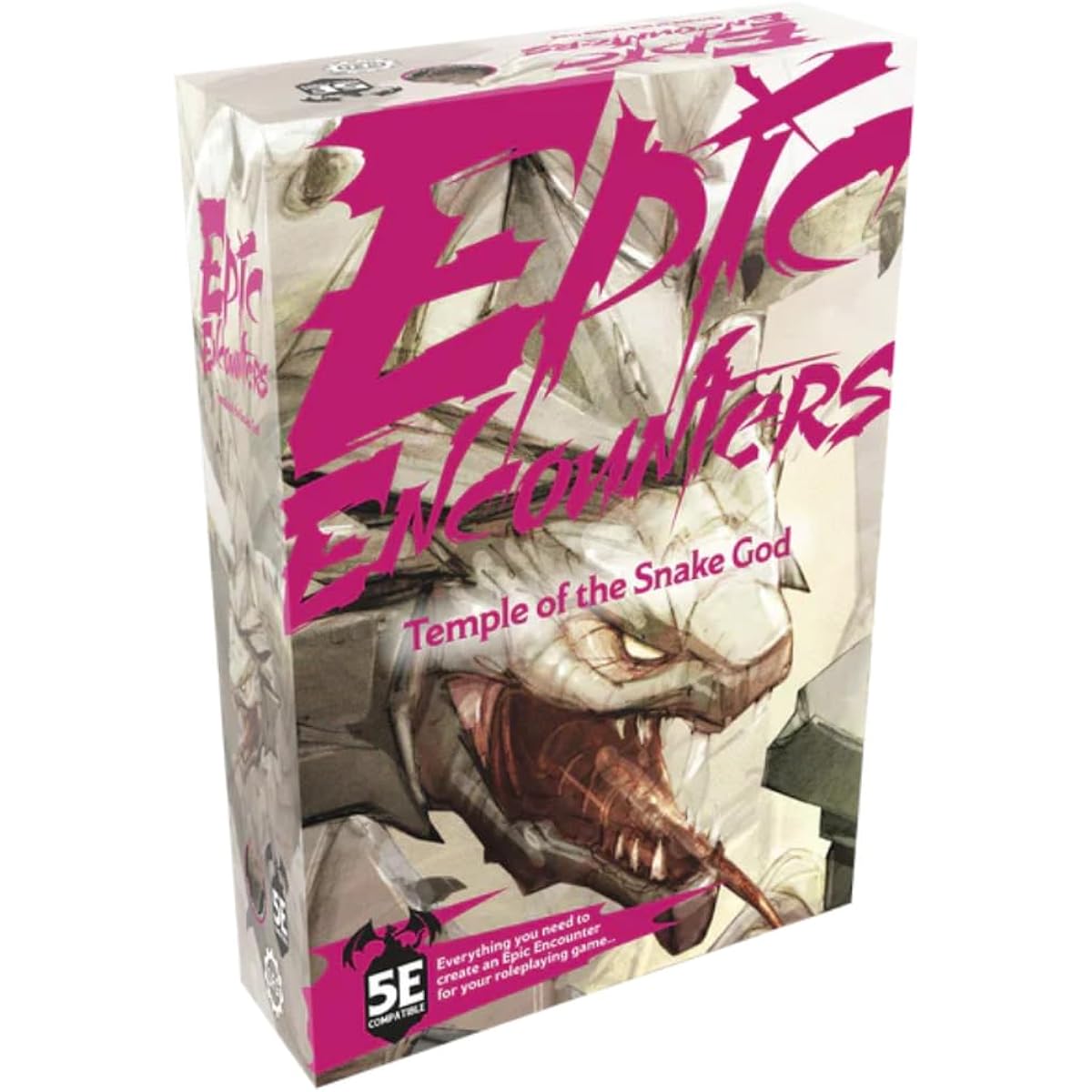Epic Encounters: Temple of the Serpent RPG Fantasy Roleplaying Tabletop Game with Huge Boss Miniatures, Double-Sided Game Mat & Game Master Adventure Book, Monster Stats, 5E Compatible