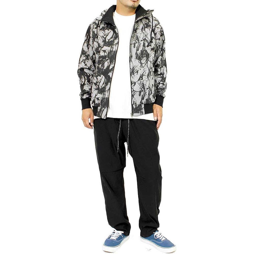 [One Colors] Volume Neck Parka Men's Large Size Punch Material Sweat Jacket