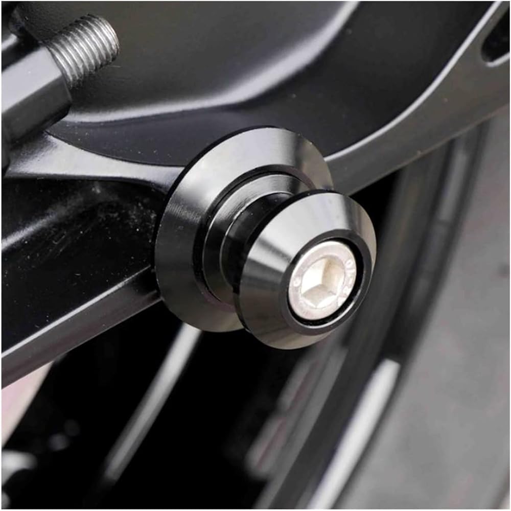 Motorcycle Swing Arm Bobbin Spool For YA-MA-HA MT09 MT-09 All Year Motorcycle Stand Swing Arm Slider Spool Swing Arm Stand Bobbin (Color: Silver)