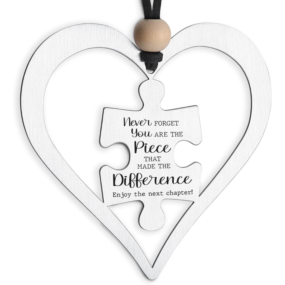 Vivopisew Funny Puzzle Heart Decoration Pendant