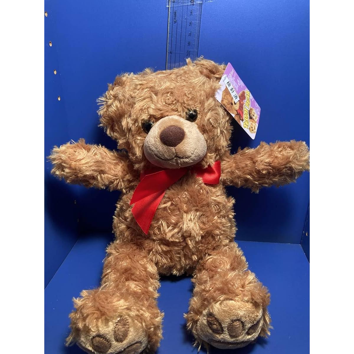 Royalty Japan Plush Toy Teddy Bear Small, Sitting Height 23cm, Body Length 30cm, Brown, Fluffy Body