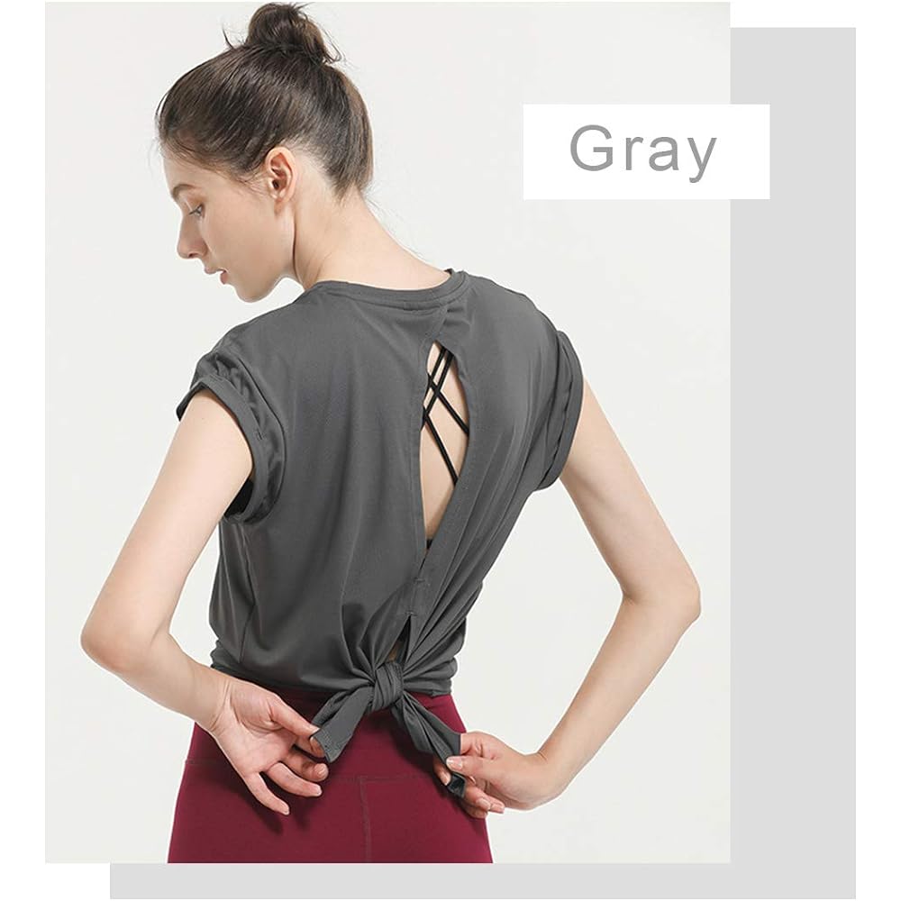 [VeroMan] Women's Sportswear, Short Sleeve, Stylish T-Shirt, Long Yoga, Fitness ppi-sstops1