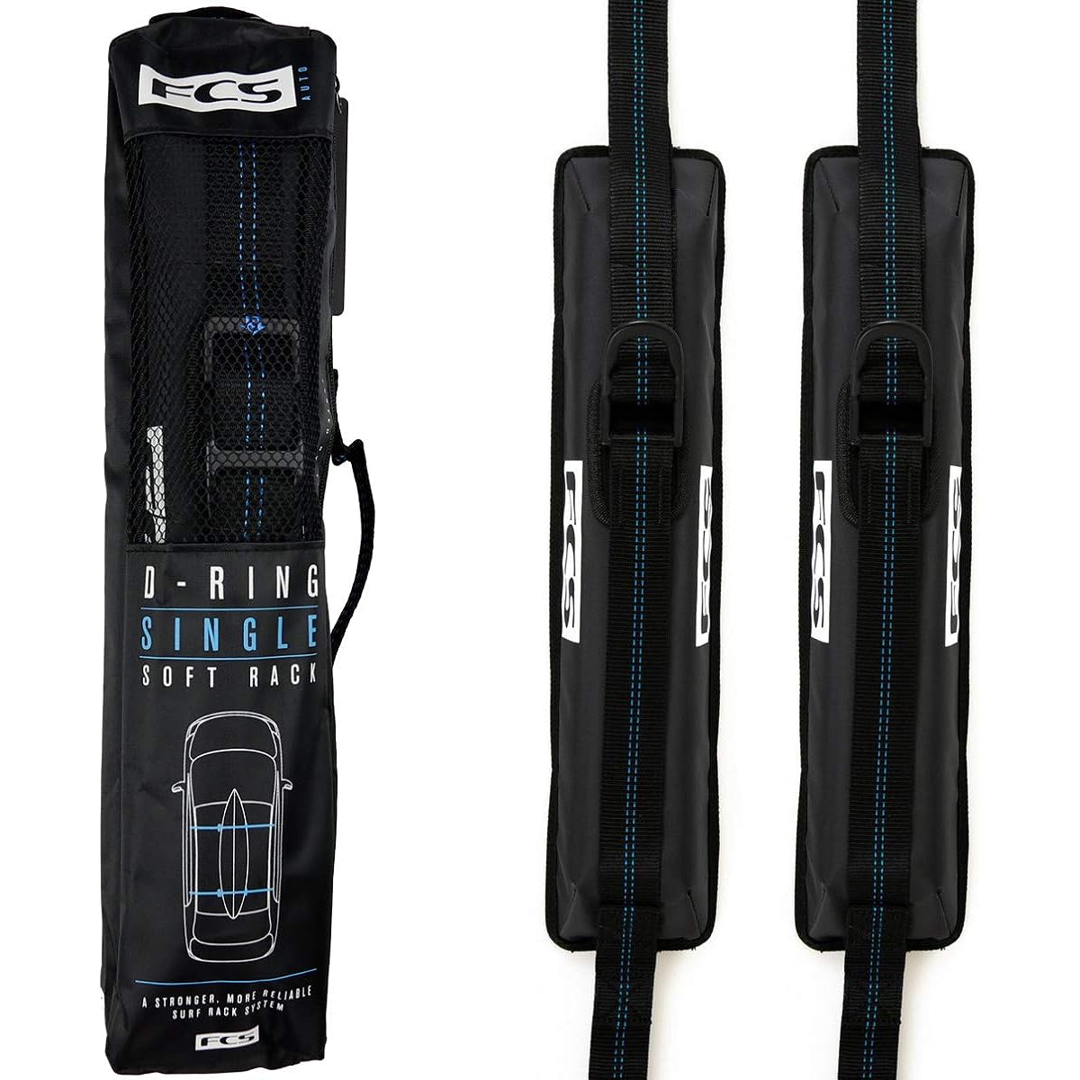 D-RING SINGLE SOFT RACKS D-RING SINGLE SOFT RACKS 2-PIECE SET (BLACK/BLUE, D-RING)