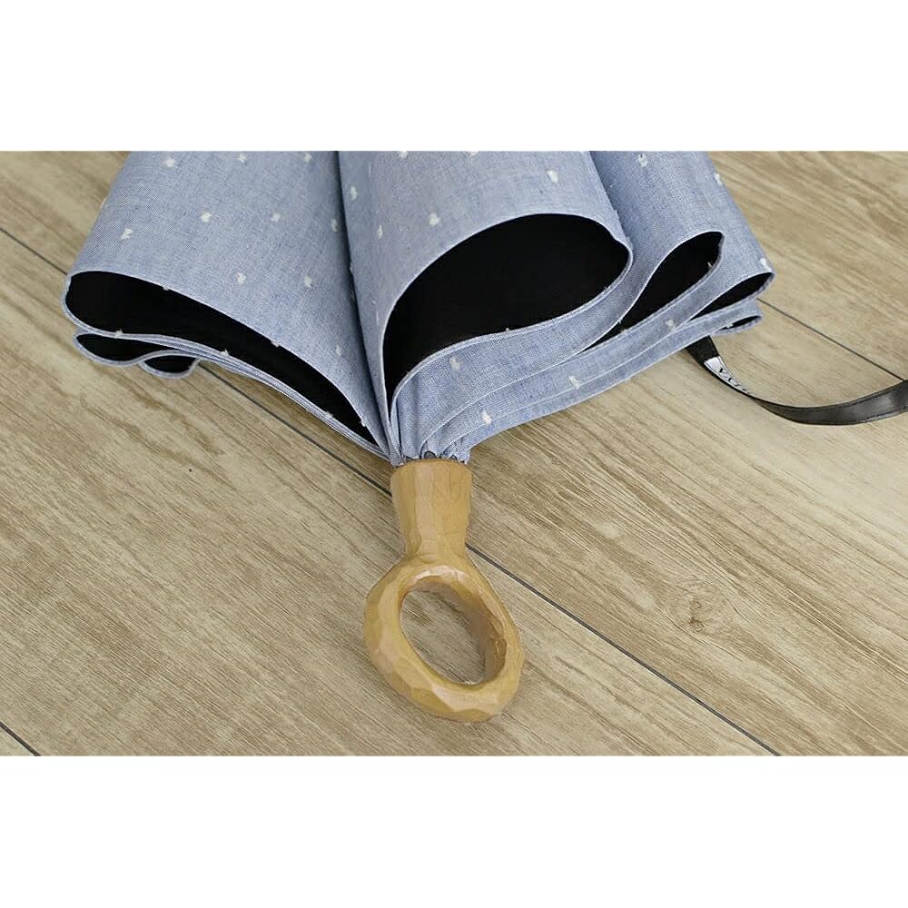 Made in Japan, Folding Umbrella for Both Sunny and Rainy Days, Class 1 Shading, 2 Tier Folding, Shading Rate 99.99%, Komiya Shoten Fringe Dot Shade