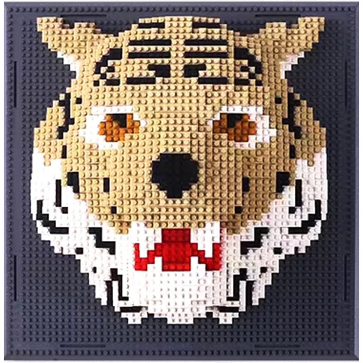 BDYDT Wall Art Tiger Building Blocks Set, Wall Decor Set for Adults Who Love Creative Hobbies (2313 Pieces), Toys Gifts for Kids and Adults